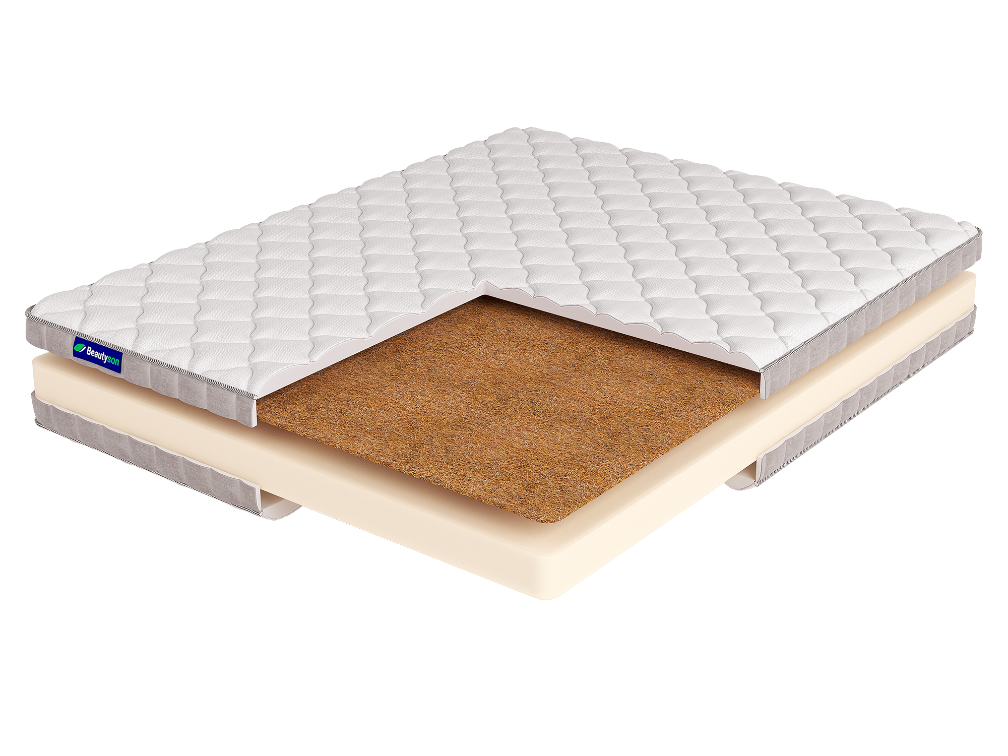 Матрас FOAM 14 Cocos LUX 200x200 19137 умеренно-жесткий высотой 17 см